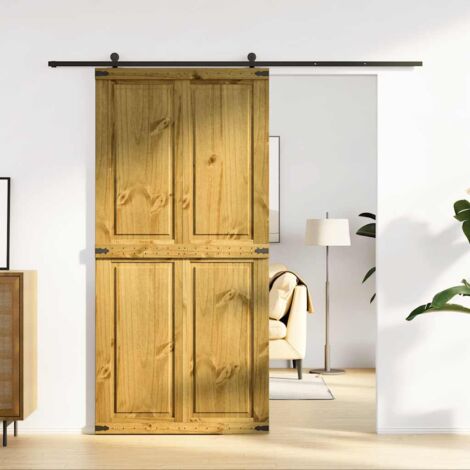 Barn Door CORONA 100x210 cm Solid Wood Pine vidaXL