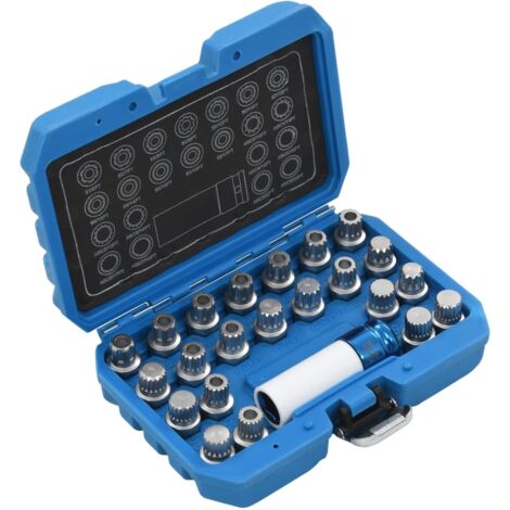 23 Piece Rim Lock Socket Set for VAG vidaXL