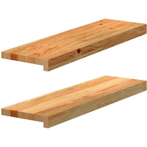 Window Sills 2 pcs Light Brown 70x20x2 cm Solid Wood Oak vidaXL (1/5)