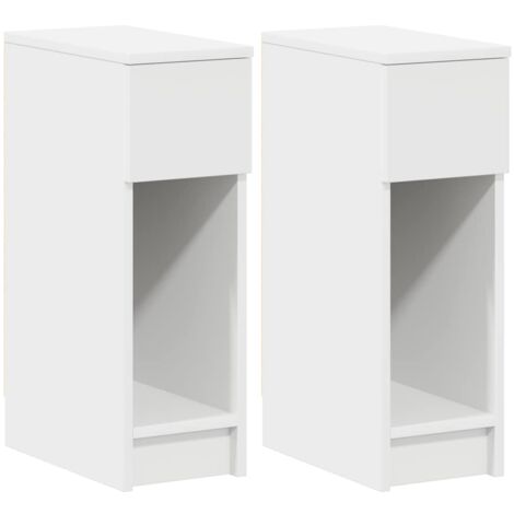 Bedside Cabinets with Drawer 2 pcs White 20x36x60 cm vidaXL