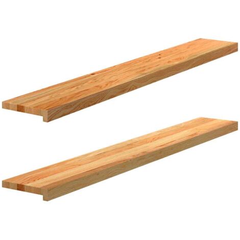 Window Sills 2 pcs Light Brown 140x20x2 cm Solid Wood Oak vidaXL