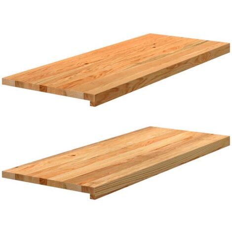 Window Sills 2 pcs Light Brown 100x40x2 cm Solid Wood Oak vidaXL