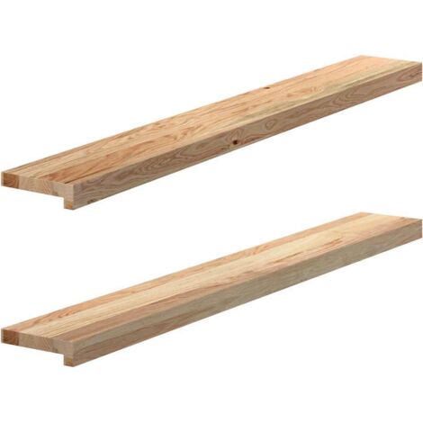 Window Sills 2 pcs Untreated 120x15x2 cm Solid Wood Oak vidaXL
