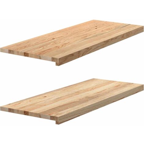 Window Sills 2 pcs Untreated 100x40x2 cm Solid Wood Oak vidaXL