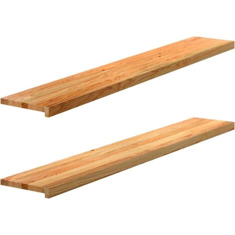 Window Sills 2 pcs Light Brown 160x25x2 cm Solid Wood Oak vidaXL