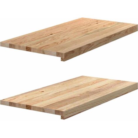 Window Sills 2 pcs Untreated 80x40x2 cm Solid Wood Oak vidaXL