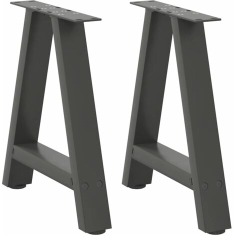 Coffee Table Legs A-Shaped 2 pcs Anthracite 38x(42-43) cm Steel vidaXL
