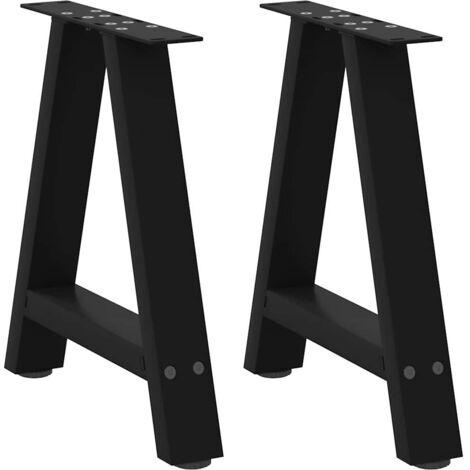 Coffee Table Legs A-Shaped 2 pcs Black 50x(42-43) cm Steel vidaXL