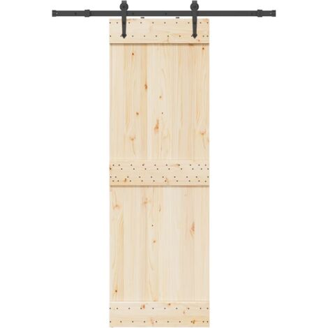 Sliding Door Hardware Kit 152.5 cm Steel Black vidaXL (1/5)