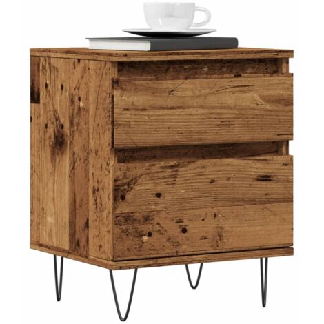 Bedside Cabinets 2 pcs Old Wood 40x35x50 cm Engineered Wood vidaXL (1/5)