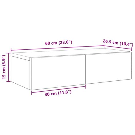 Wall Shelf with Drawers Artisian Oak 60x26.5x15 cm Engineered Wood vidaXL