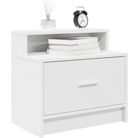 Bedside Cabinet with Drawer White 51x31x47 cm vidaXL (1/5)