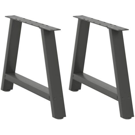 Coffee Table Legs A-Shaped 2 pcs Anthracite 70x(42-43) cm Steel vidaXL
