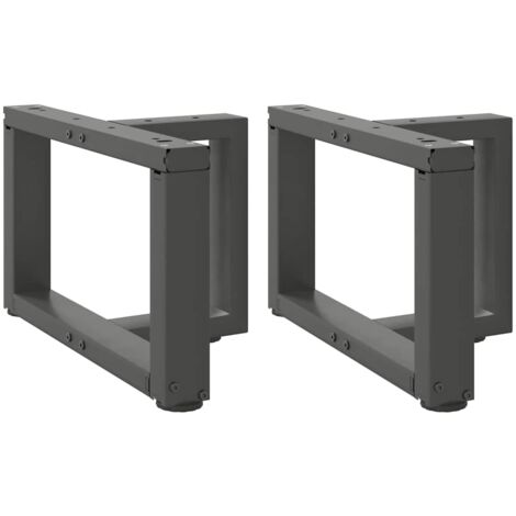 Coffee Table Legs T-Shaped 2 pcs Anthracite 50x25x(30-31) cm Steel vidaXL