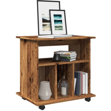 Rolling Cabinet Old Wood 60x45x60 cm Engineered Wood vidaXL