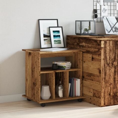 Rolling Cabinet Old Wood 60x45x60 cm Engineered Wood vidaXL