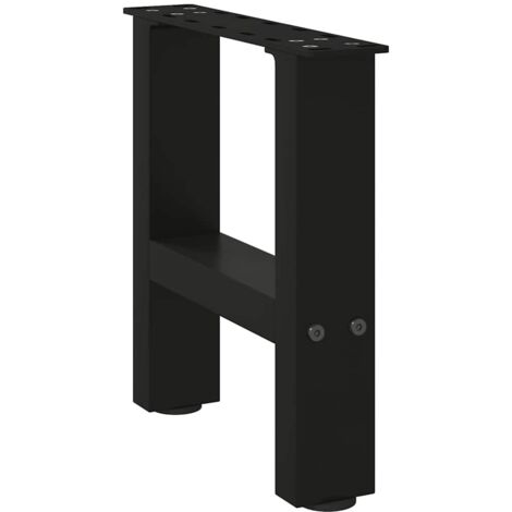 Coffee Table Legs Black 2 pcs 40x(30-31) cm Steel vidaXL