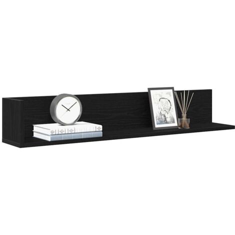 Wall Shelves 2 pcs Black 100x16.5x16.5 cm Engineered Wood vidaXL (1/5)