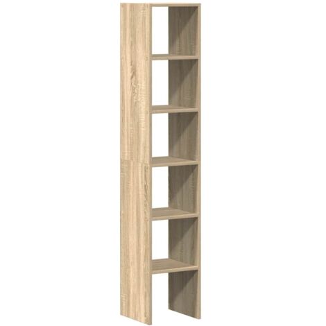 Bookcases 2 pcs Stackable Sonoma Oak 30x30x80 cm Engineered Wood vidaXL (1/5)