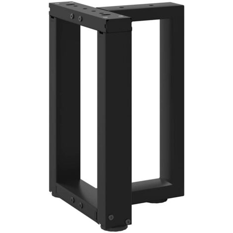 Coffee Table Legs T-Shaped 2 pcs Black 28x25x(42-43) cm Steel vidaXL