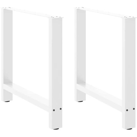 Dining Table Legs White 2 pcs 80x(72-73) cm Steel vidaXL