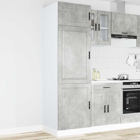 Kitchen Cupboard "Porto" Concrete Grey Engineered Wood vidaXL