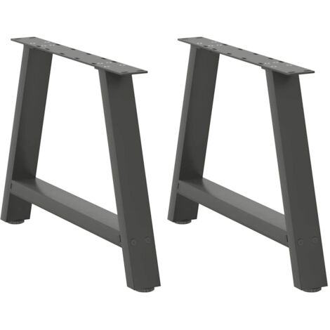 Coffee Table Legs A-Shaped 2 pcs Anthracite 60x(42-43) cm Steel vidaXL