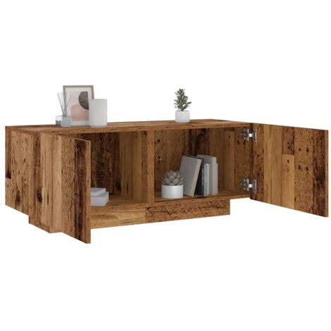 Bedside Cabinet Old Wood 100x35x40 cm Engineered Wood vidaXL (1/5)