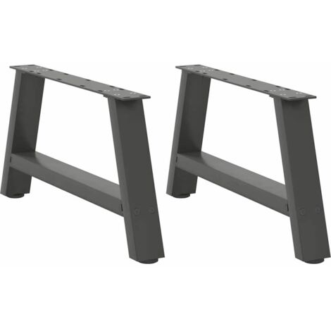 Coffee Table Legs A-Shaped 2 pcs Anthracite 70x(30-31) cm Steel vidaXL