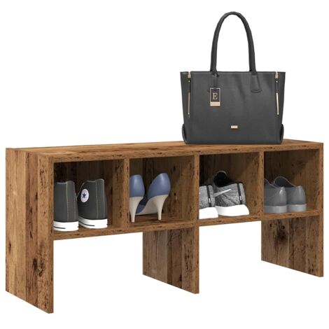 Shoe Rack Stackable Old Wood 89.5x30x40 cm vidaXL (1/5)