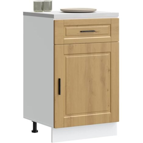 Kitchen Base Cabinet Porto Artisan Oak Engineered Wood vidaXL