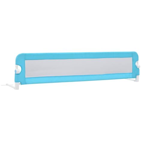 Toddler Safety Bed Rail Blue 180x42 cm Polyester vidaXL