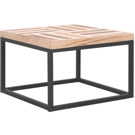 vidaXL Coffee Table Solid Wood 50x50x33.5 cm - Beige
