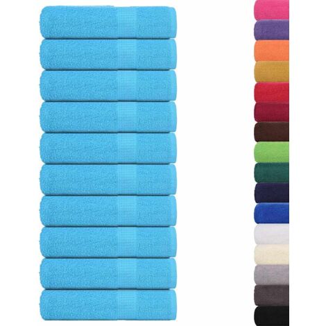 Shower Towels 10 pcs Turquoise 70x140 cm 360 gsm 100% Cotton vidaXL
