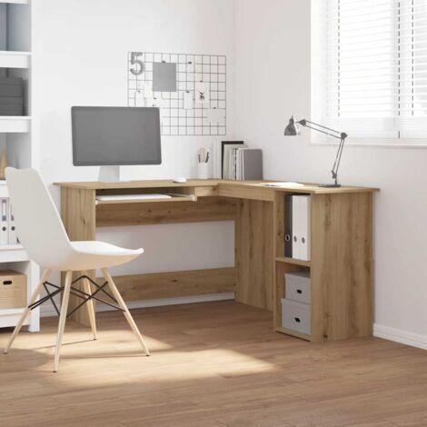 Corner Desk Artisan Oak 120x140x75 cm Engineered Wood vidaXL (1/5)
