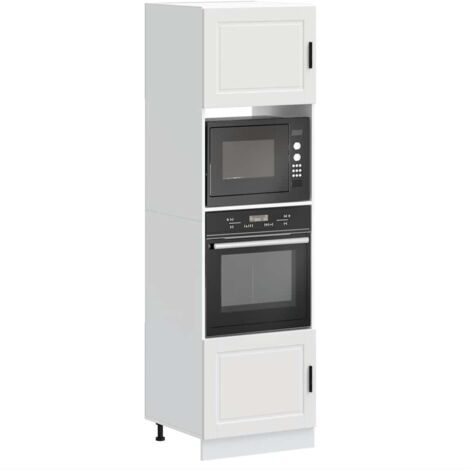 Oven Cabinets 2 pcs Porto White Engineered Wood vidaXL