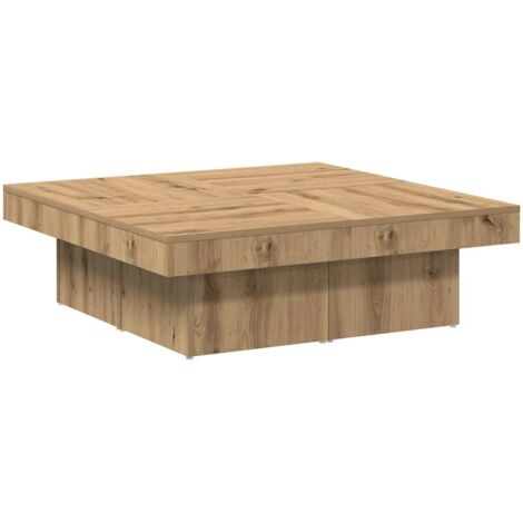 Coffee Table Artisan Oak 90x90x28 cm Engineered Wood vidaXL