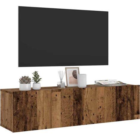 Wall Mounted TV Cabinet Old Wood 120x30x30 cm Engineered Wood vidaXL