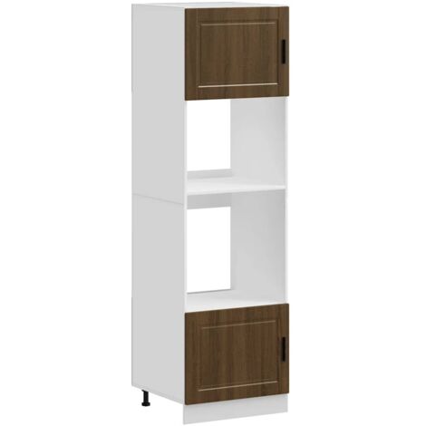 Oven Cabinets 2 pcs Porto Brown Oak Engineered Wood vidaXL