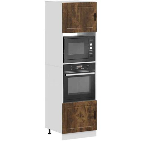 Oven Cabinets 2 pcs Porto Smoked Oak Engineered Wood vidaXL