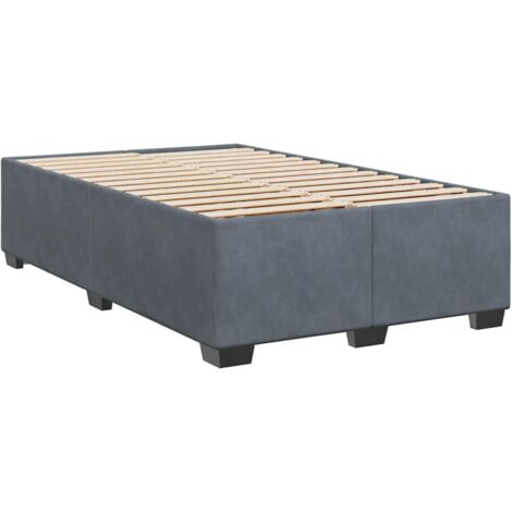 Bed Frame without Mattress Dark Grey Double Velvet vidaXL
