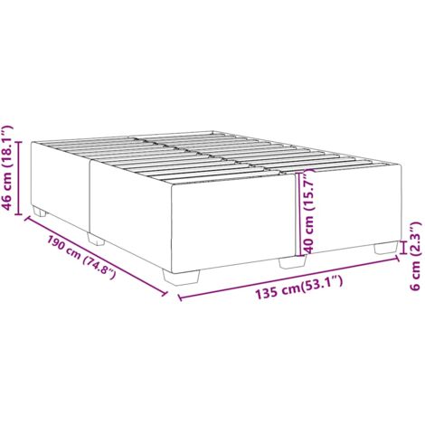 Bed Frame without Mattress Dark Grey Double Velvet vidaXL