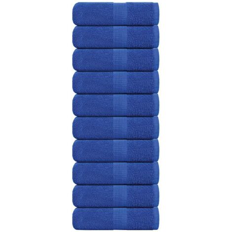 Guest Towels 10 pcs Blue 30x50 cm 360 gsm 100% Cotton vidaXL