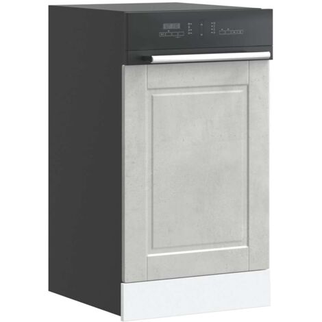 Dishwasher Panel Porto Concrete Grey 45x1,5x67 cm Engineered Wood vidaXL