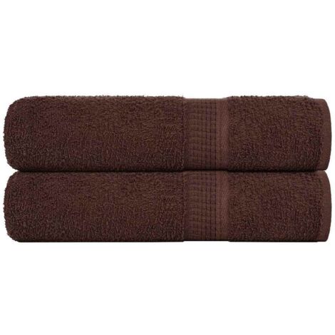 Shower Towels 2 pcs Brown 70x140 cm 360 gsm 100% Cotton vidaXL