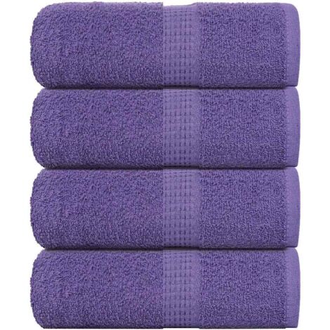 Wash Towels 4 pcs FROGN Purple 30x30 cm 100% Cotton vidaXL