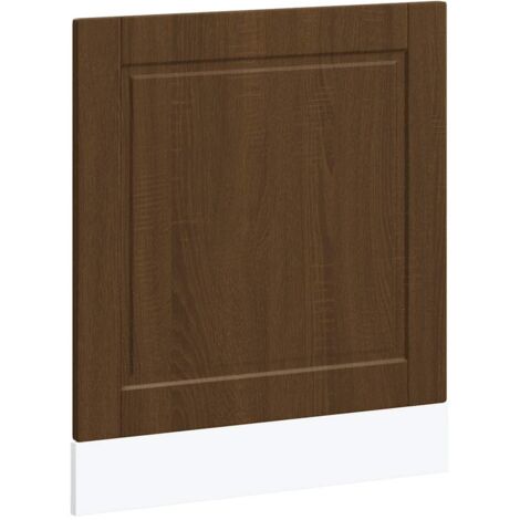 Dishwasher Panel Porto Brown Oak 60x1.5x67 cm Engineered Wood vidaXL