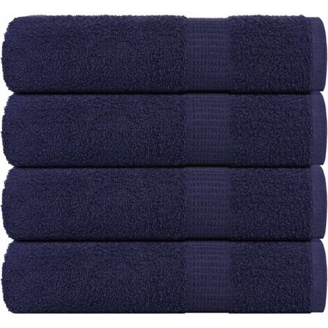 Bath Towels 4 pcs Navy Blue 100x150 cm 360 gsm 100% Cotton vidaXL