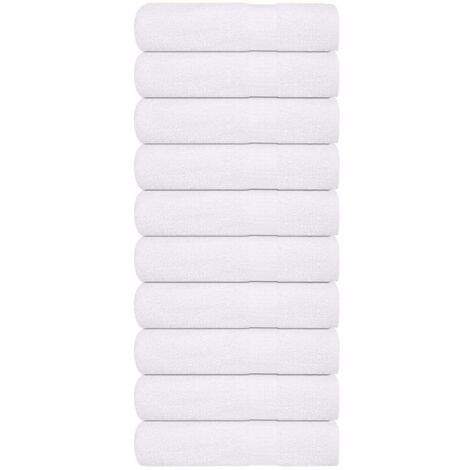 Hand Towels 10 pcs White 50x100 cm 360 gsm 100% Cotton vidaXL