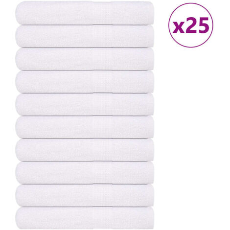Sauna Towels 25 pcs White 80x200 cm 360 gsm 100% Cotton vidaXL